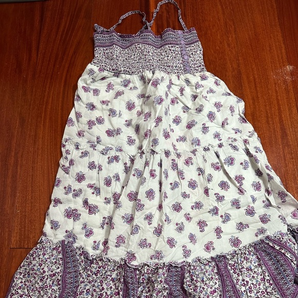 Uniqlo tunic maxi dress boho detachable strap stretch S 0 - Picture 3 of 8